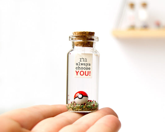 Pokemon Ball  Gift Valentine's Day Gifs for Him I choose you Gift for Boyfriend Birthday Card Nerd Gaming Gift Personalized Gift Boys