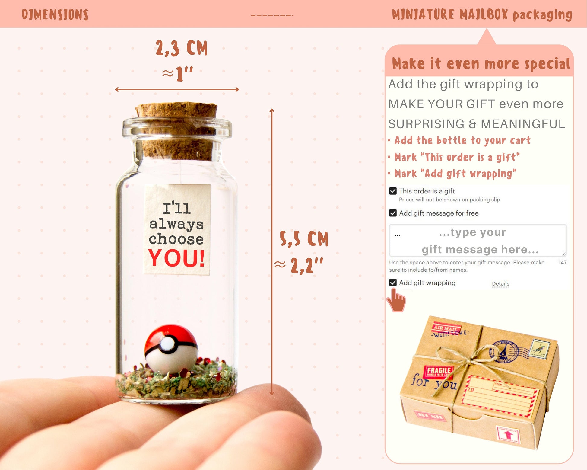 Ultra Ball Gift Bottle - I Choose You Keepsake