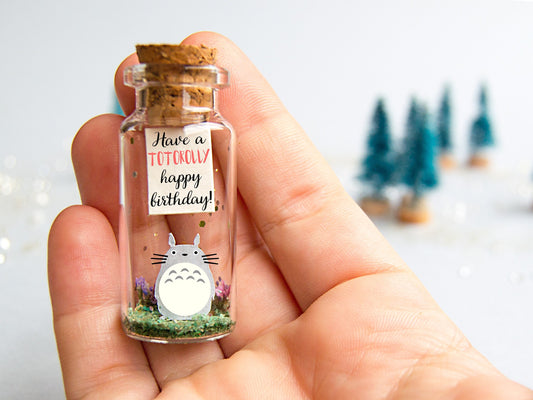 Totoro Birthday Gift Bottle, Anime Keepsake