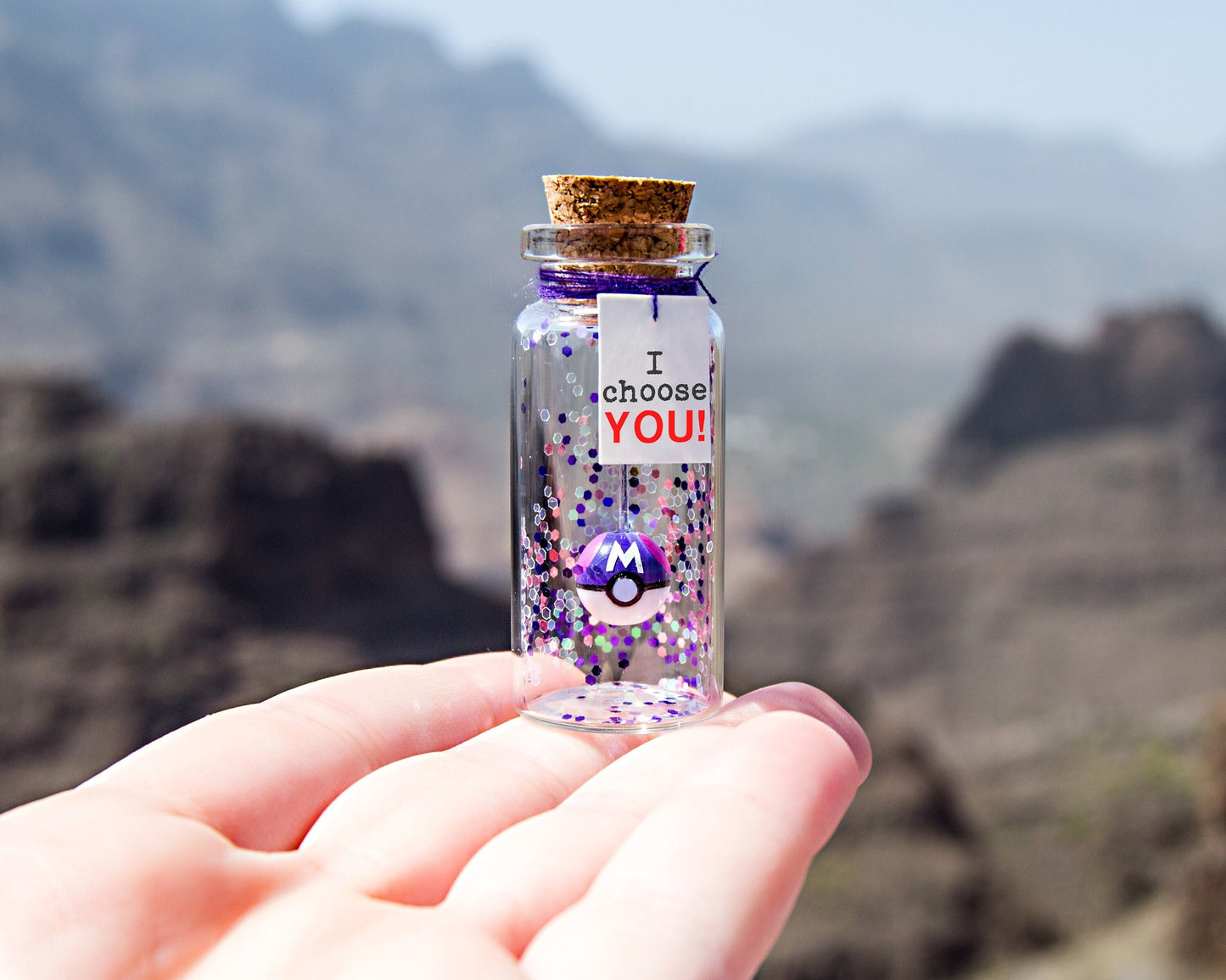 Master Ball Message Bottle: Personalized Anniversary Gift for Him