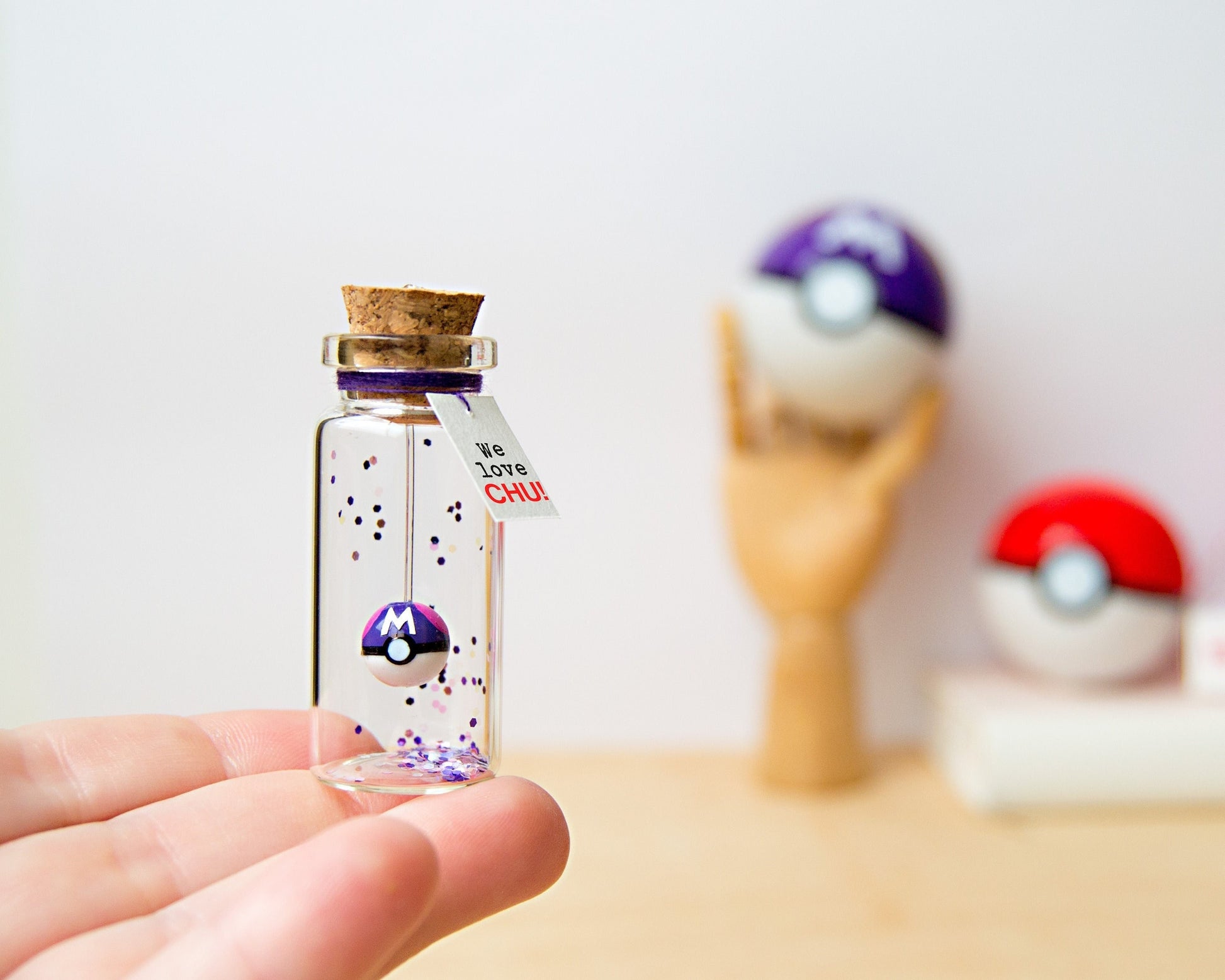 Master Ball Message Bottle: Personalized Anniversary Gift for Him