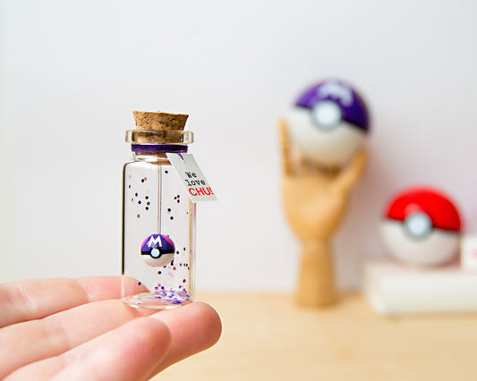 Master Ball Message Bottle: Personalized Anniversary Gift for Him