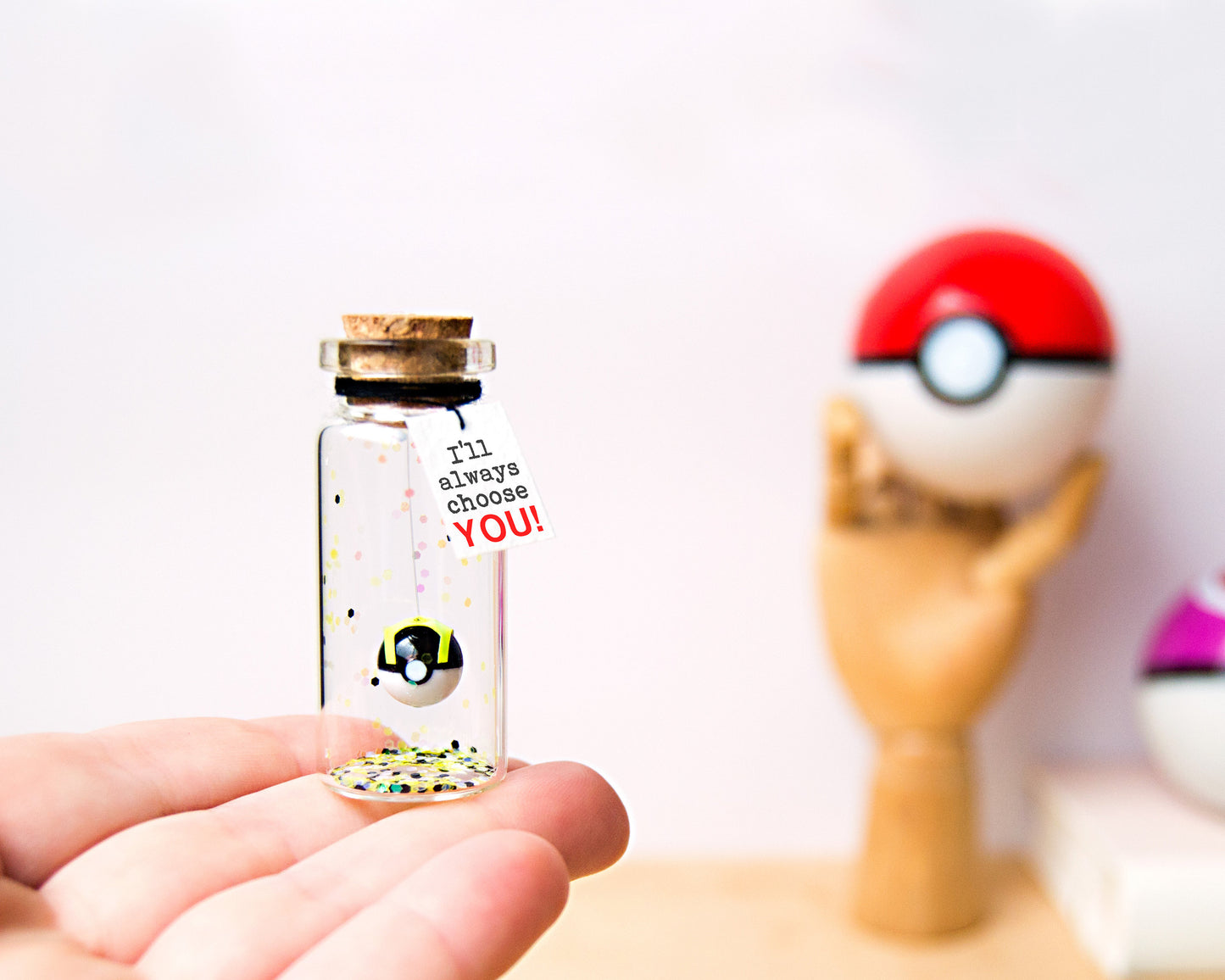 Ultra Ball Gift in Glass Bottle, Gamer Boyfriend Gift