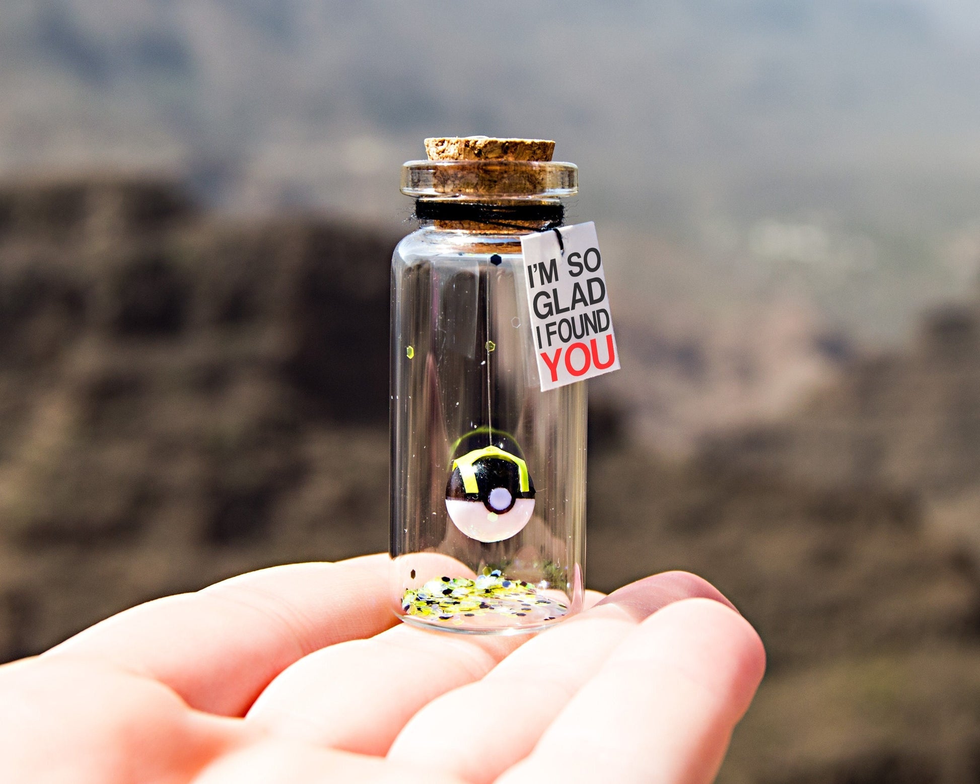 Ultra Ball Gift in Glass Bottle, Gamer Boyfriend Gift