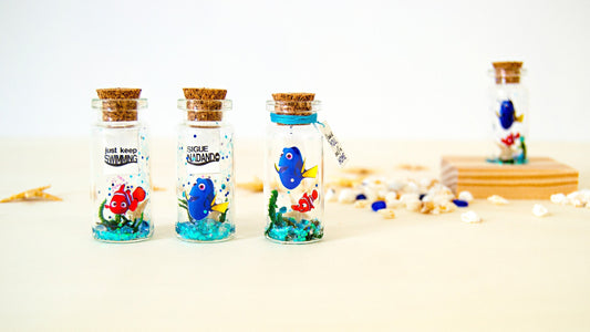 Dori and Nemo Message Bottle, Personalized Keepsake Gift with photo, Marine bottle, Sea, Nautical