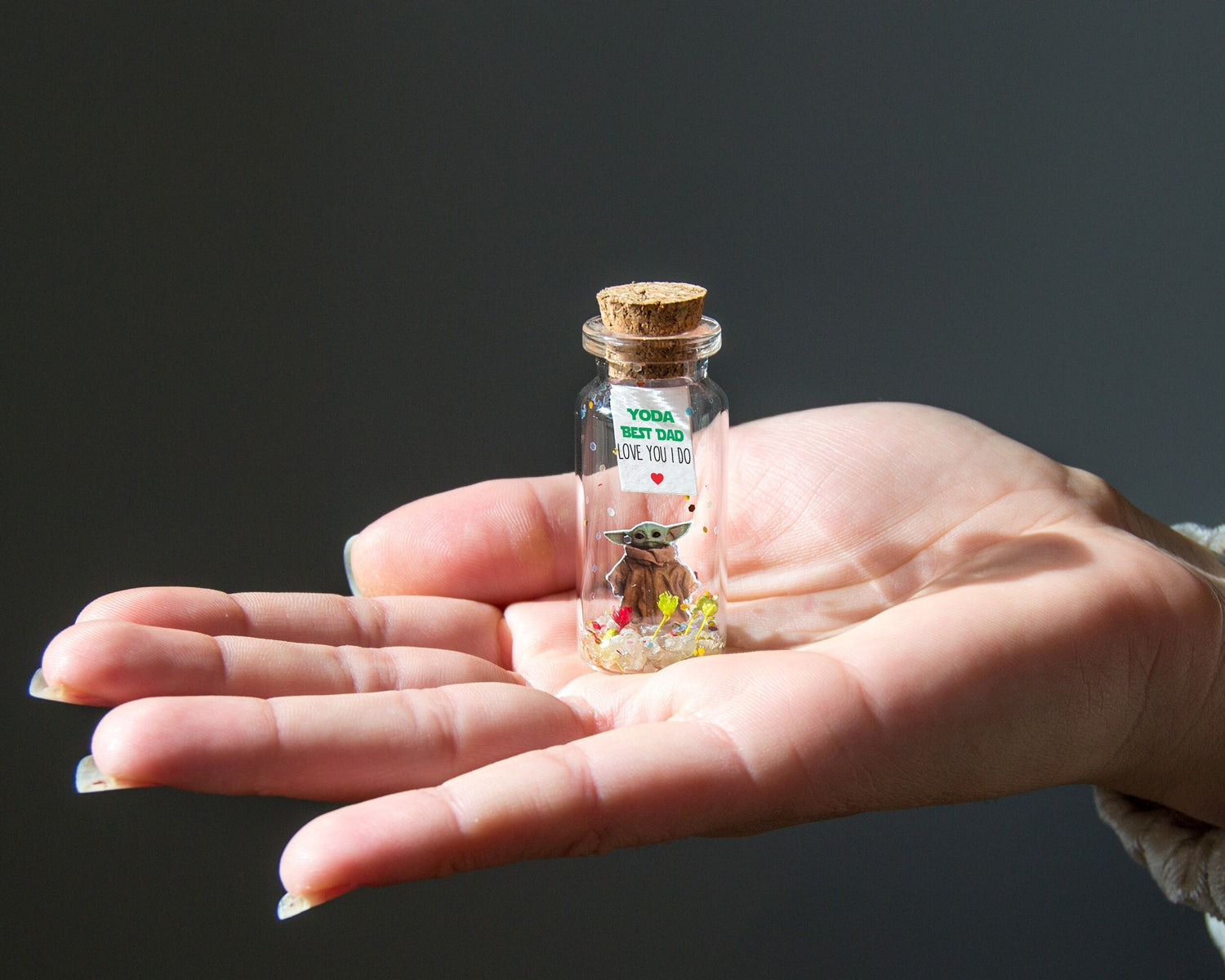 Yoda Best Dad Miniature Message Bottle – Star Wars Gift