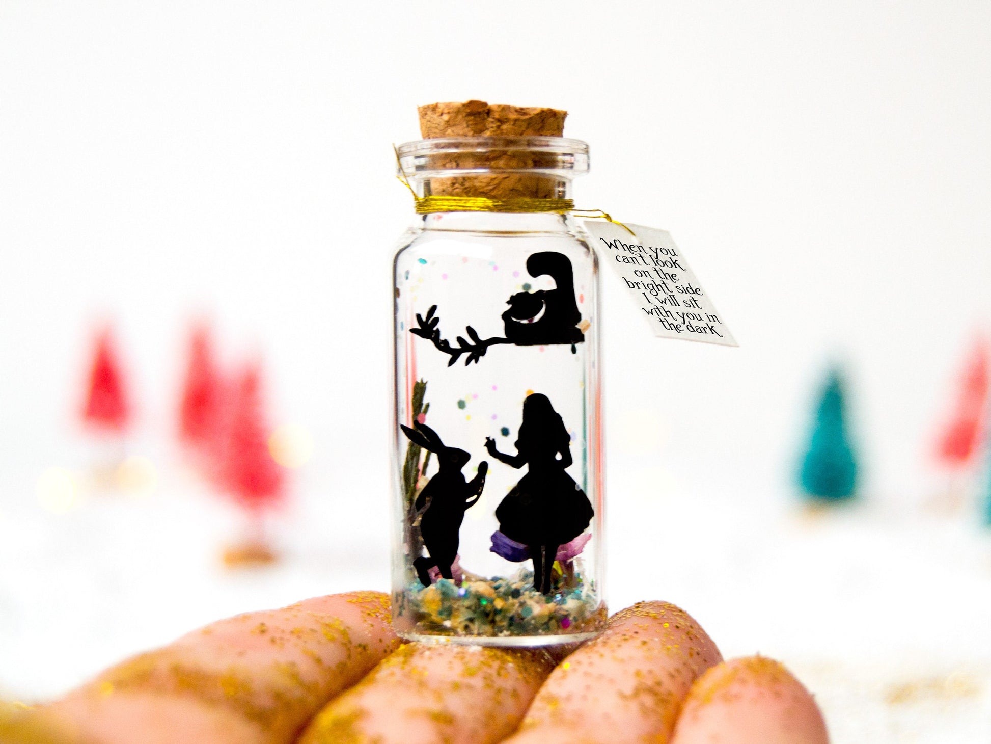 Personalized Alice in Wonderland Gift: Message in a Bottle