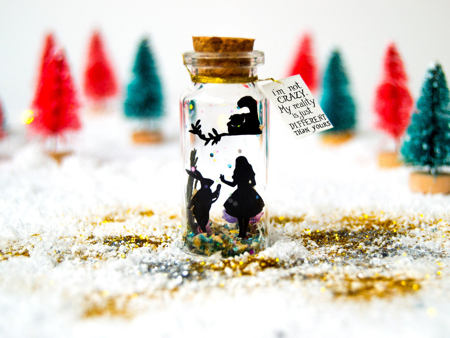 Personalized Alice in Wonderland Gift: Message in a Bottle