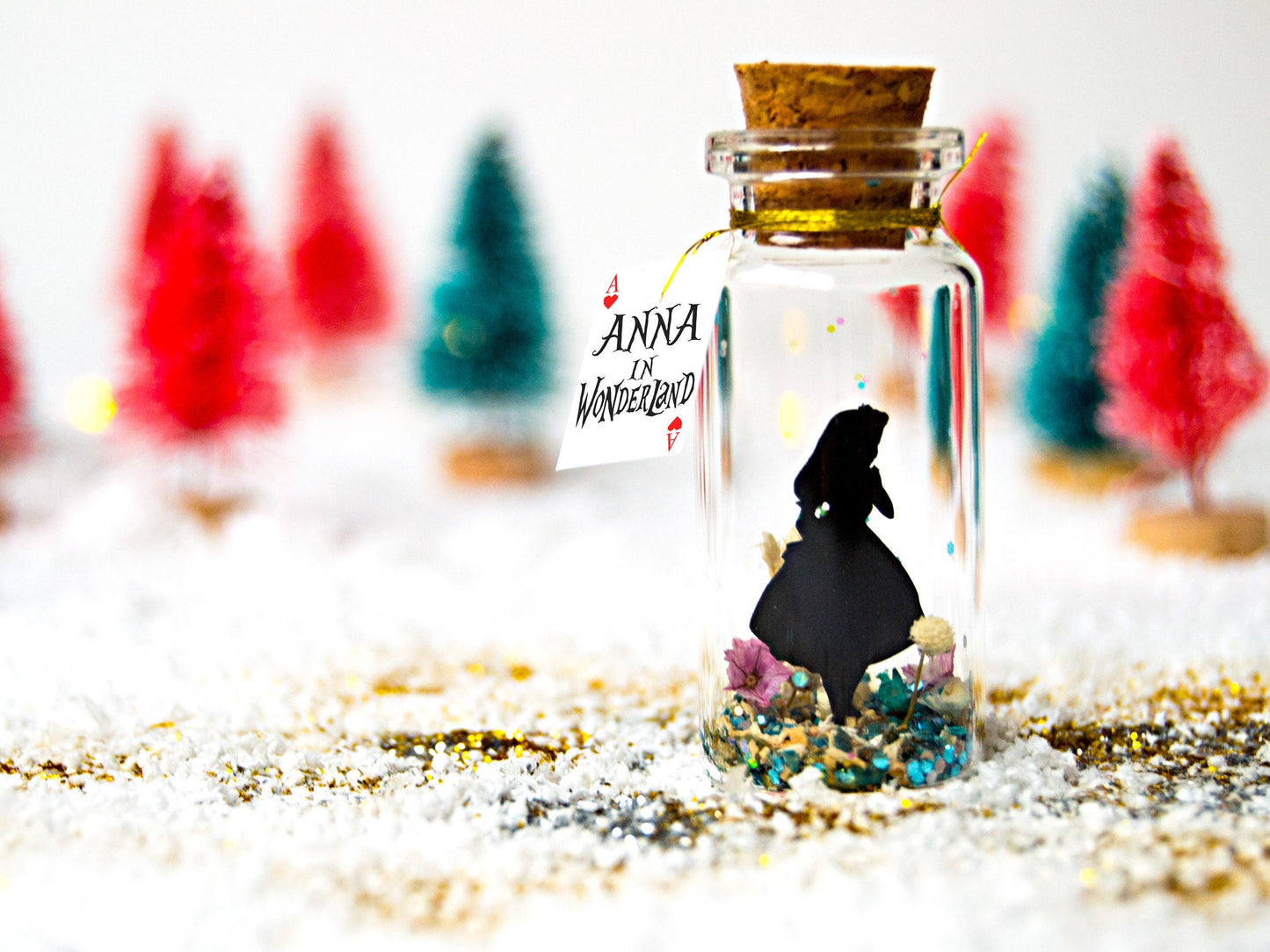 Personalized Alice in Wonderland Gift: Message in a Bottle
