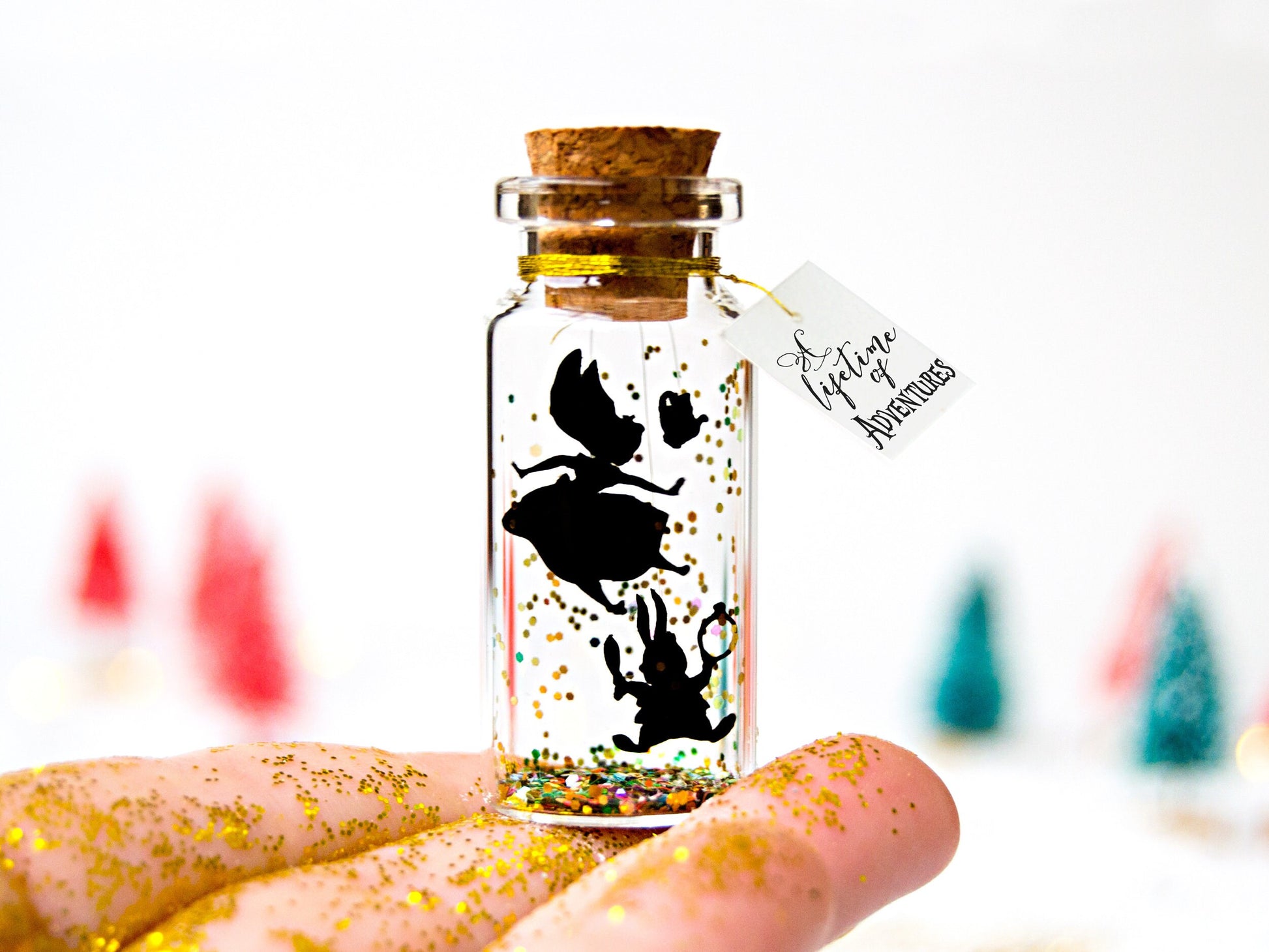 Personalized Alice in Wonderland Gift: Message in a Bottle