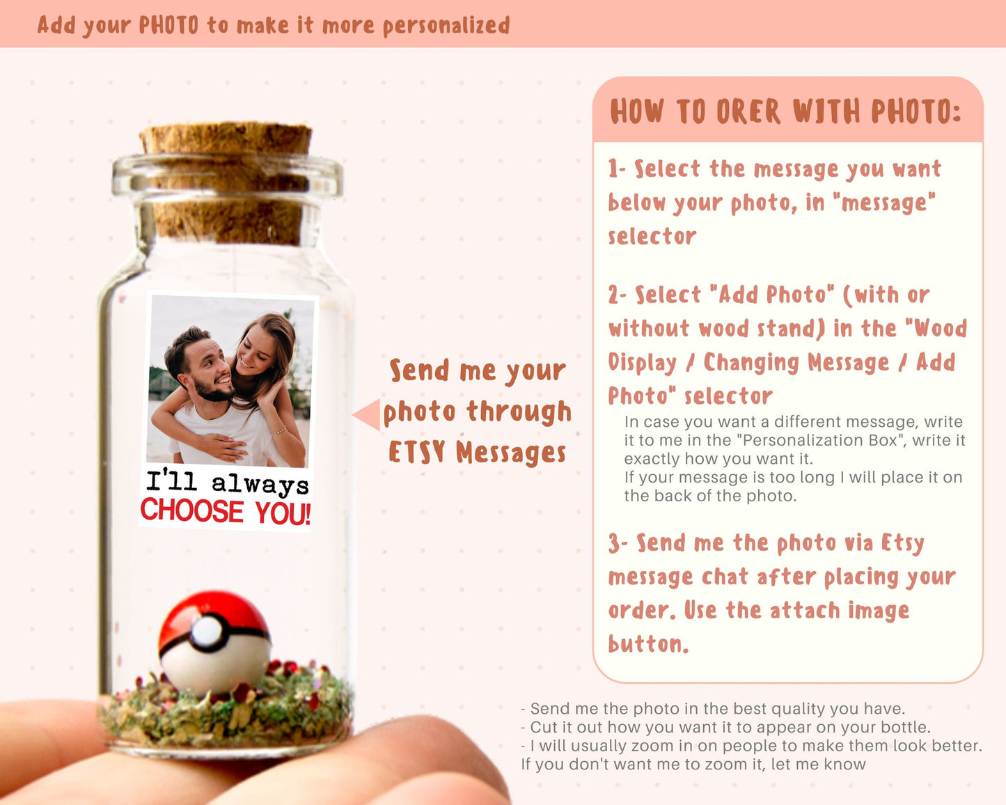 Personalized Photo Gift Bottle: I Choose You Keepsake