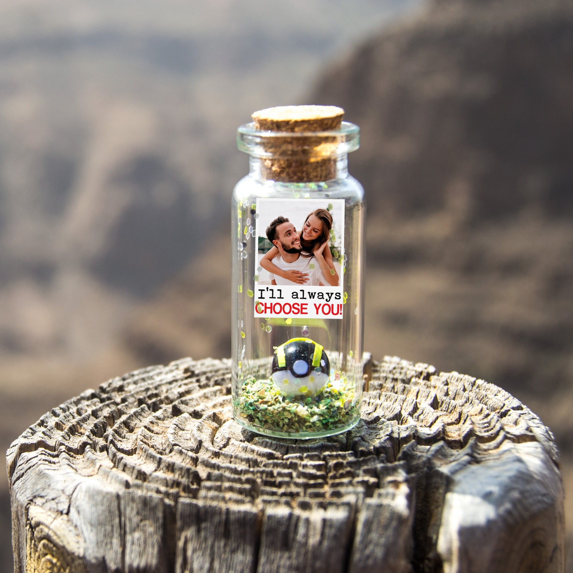 Personalized Photo Gift Bottle: I Choose You Keepsake