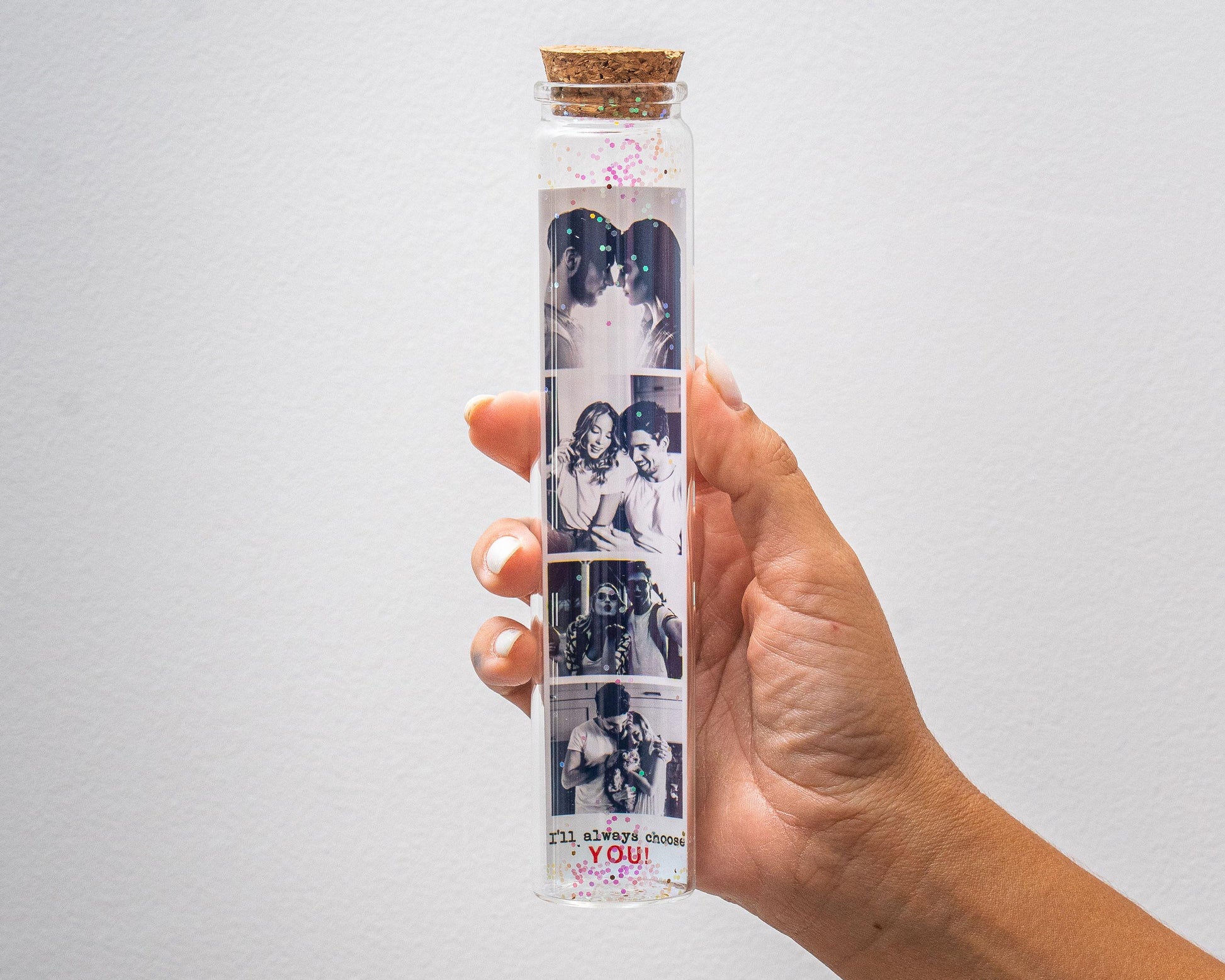 I choose you, XL size Bottle, with ball, Personalized gift with Photos, Gamer, wood, Anniversary gifts, Valentine's Day gift, secret message