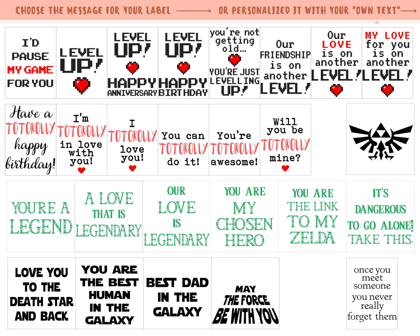 Valentine's Day Gift for Him, Star Wars, Master Sword, Rupee Zelda, I choose you, Joystick, Boyfriend, Gaming, fathers day, Birthday Bottle