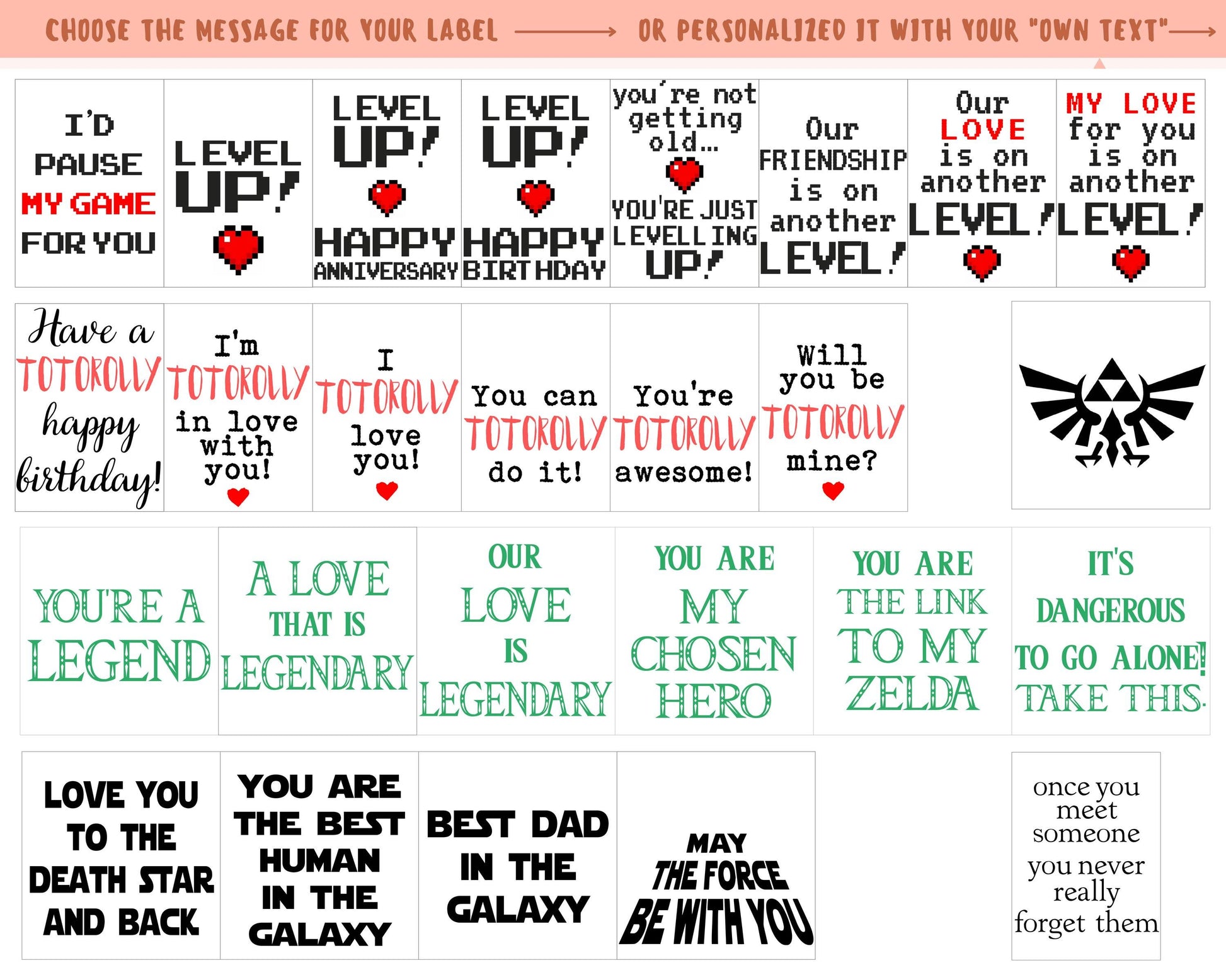 Valentine's Day Gift for Him, Star Wars, Master Sword, Rupee Zelda, I choose you, Joystick, Boyfriend, Gaming, fathers day, Birthday Bottle
