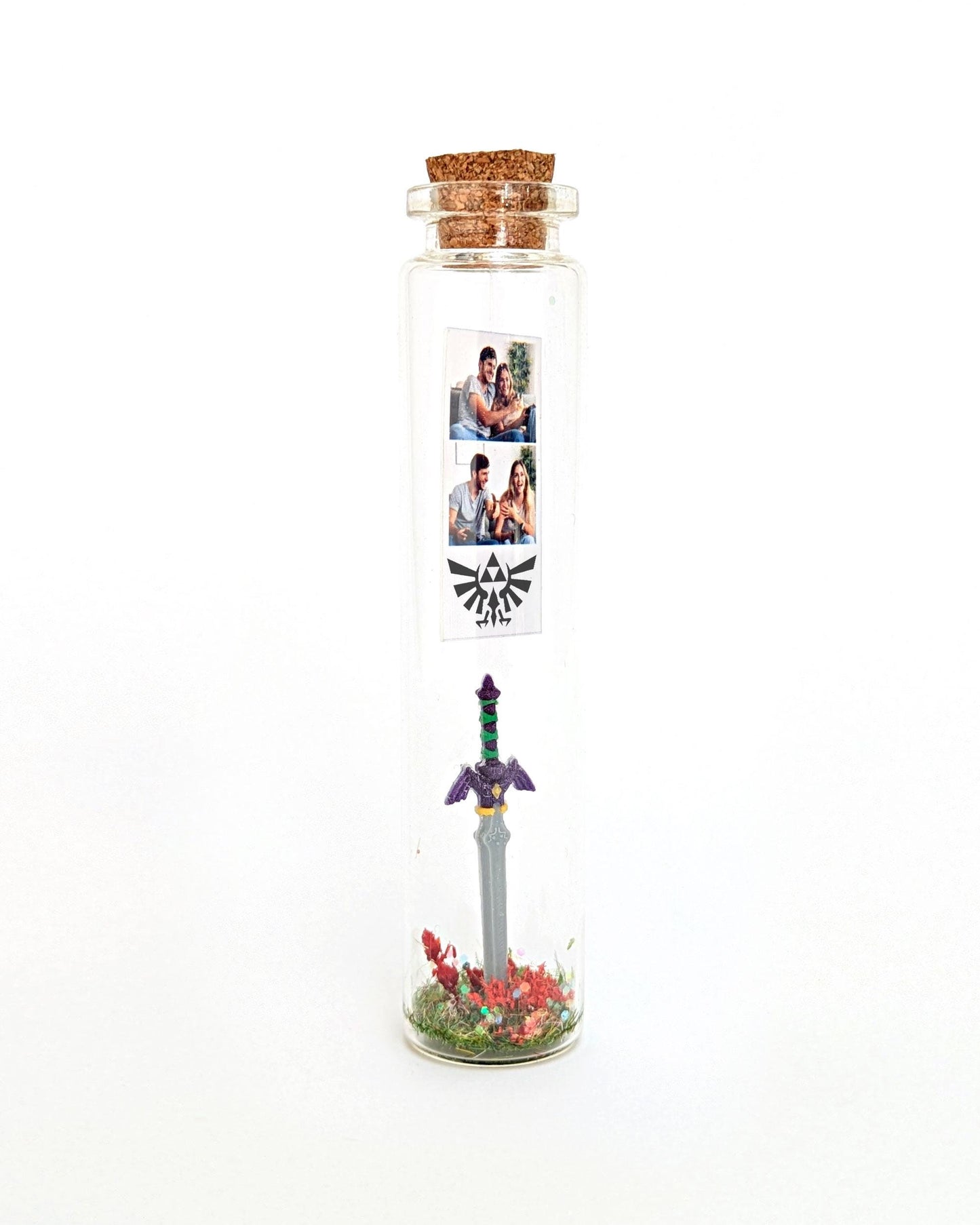 Valentine's Day Gift for Him, Legend of Zelda Bottle, Link, Master Sword, Rupee Zelda, Legendary love, Boyfriend, Gaming, Birthday present