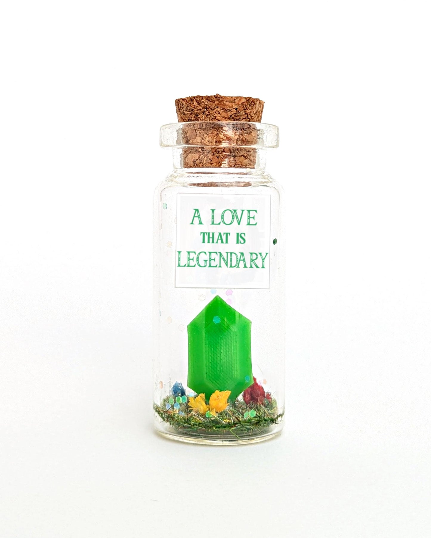 Valentine's Day Gift for Him, Legend of Zelda Bottle, Link, Master Sword, Rupee Zelda, Legendary love, Boyfriend, Gaming, Birthday present