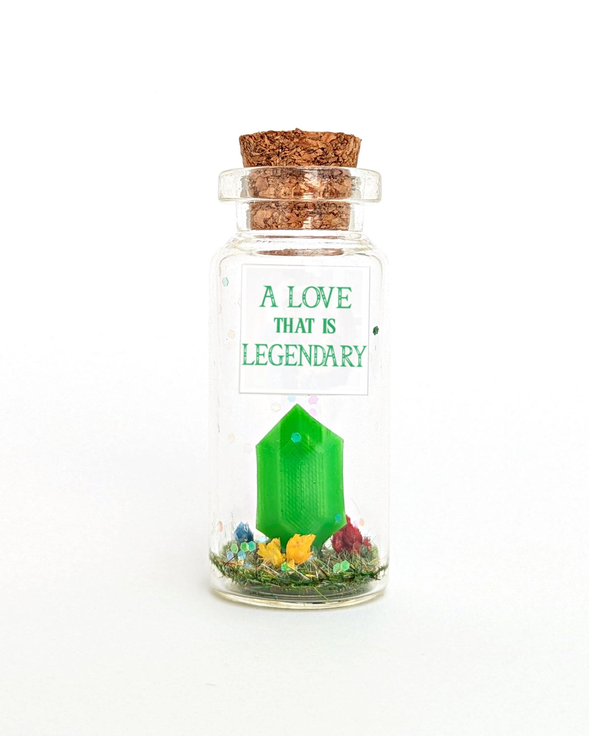 Valentine's Day Gift for Him, Legend of Zelda Bottle, Link, Master Sword, Rupee Zelda, Legendary love, Boyfriend, Gaming, Birthday present