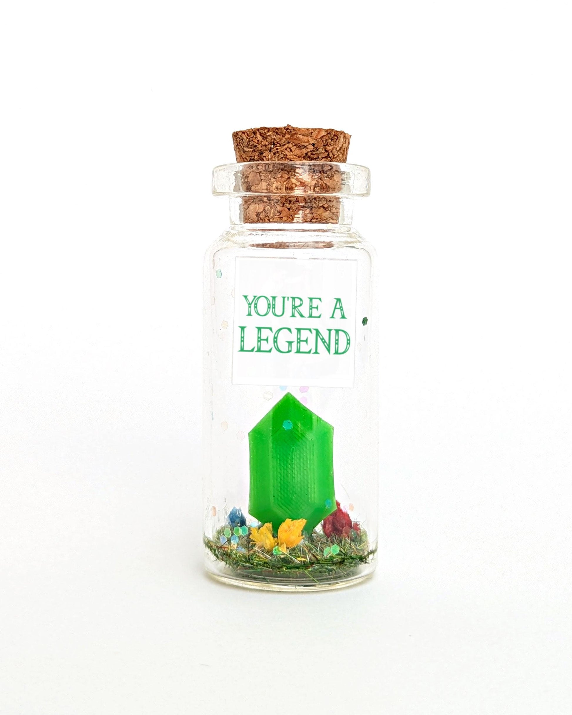 Valentine's Day Gift for Him, Legend of Zelda Bottle, Link, Master Sword, Rupee Zelda, Legendary love, Boyfriend, Gaming, Birthday present