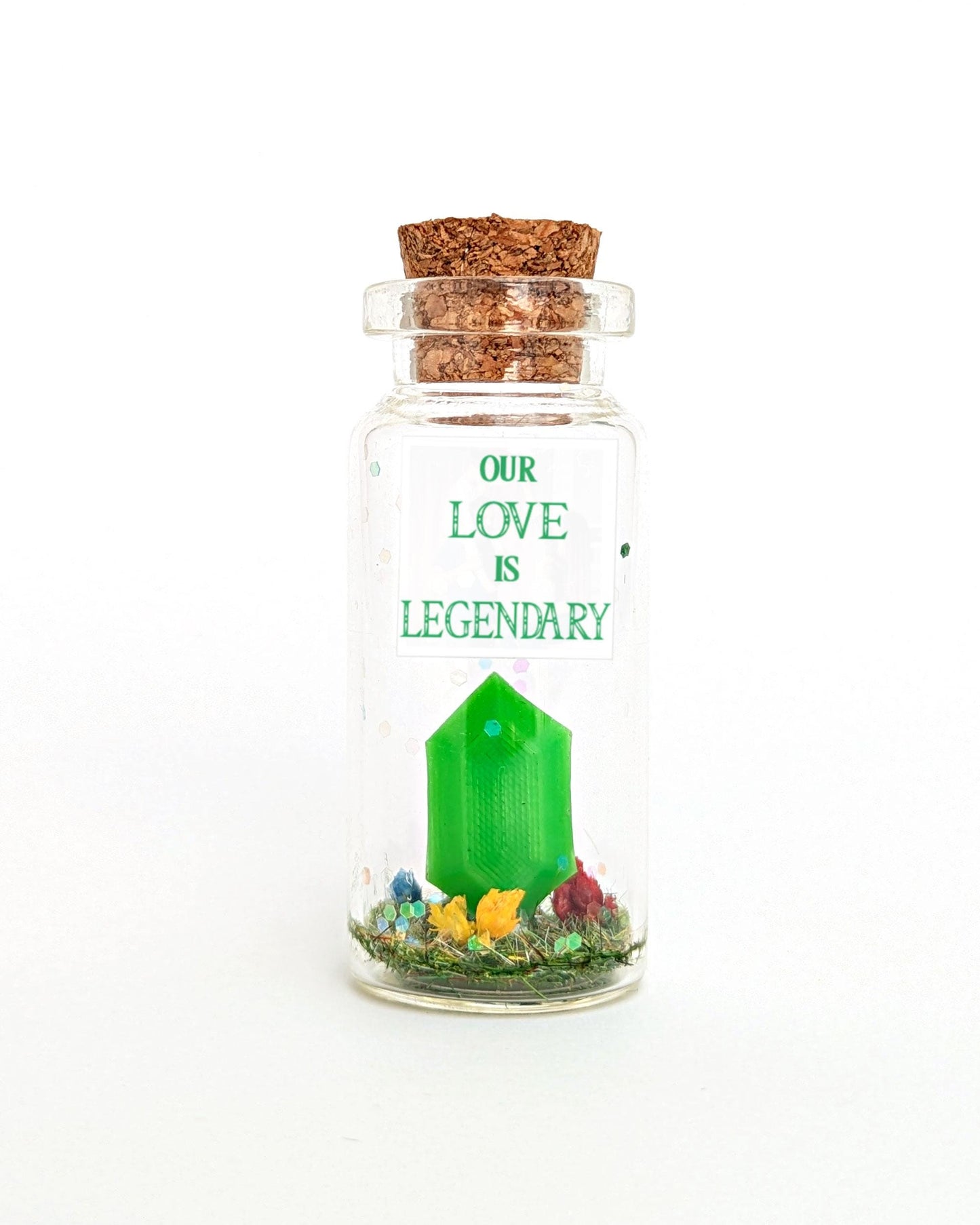 Valentine's Day Gift for Him, Legend of Zelda Bottle, Link, Master Sword, Rupee Zelda, Legendary love, Boyfriend, Gaming, Birthday present