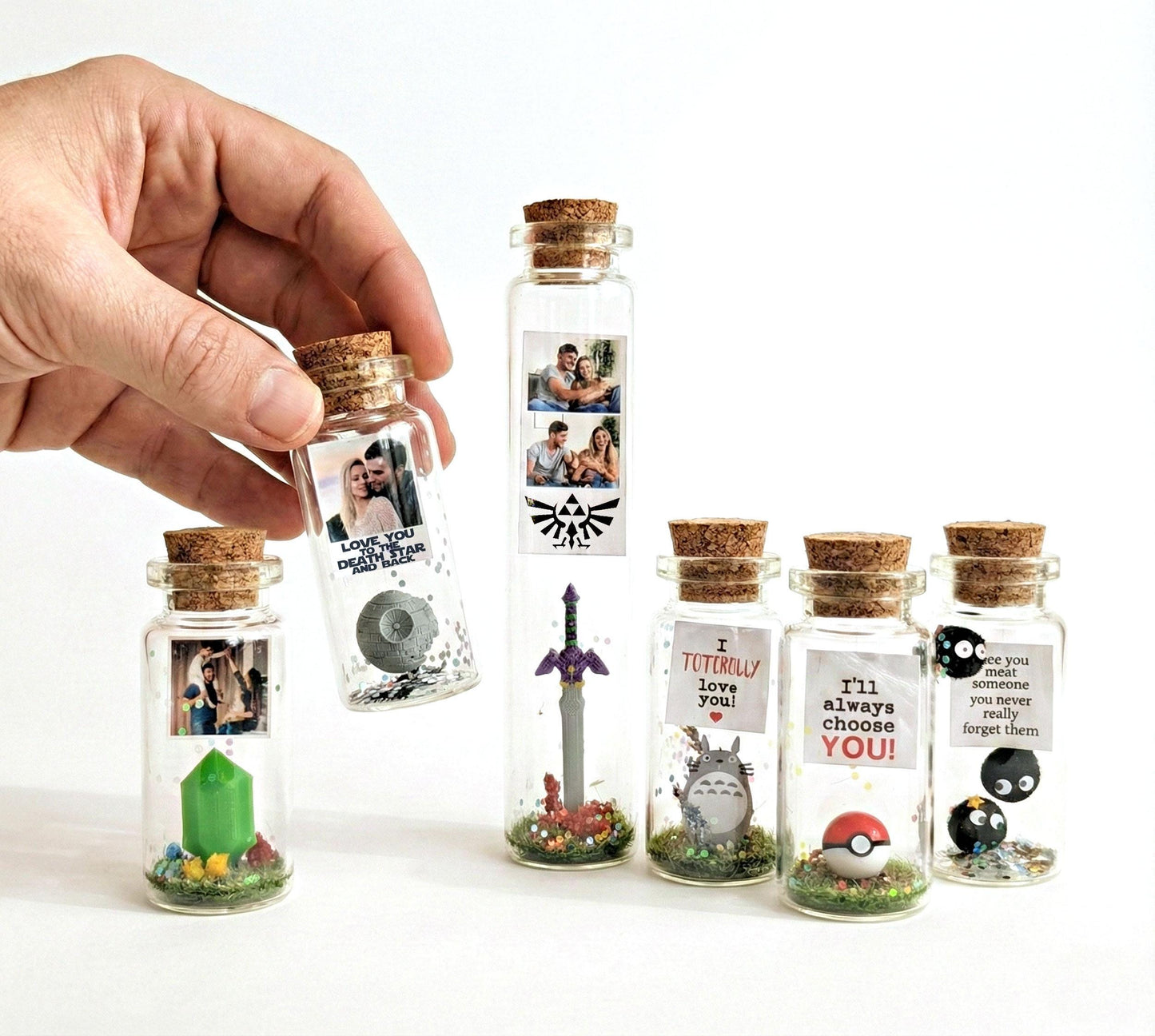 Valentine's Day Gift for Him, Legend of Zelda Bottle, Link, Master Sword, Rupee Zelda, Legendary love, Boyfriend, Gaming, Birthday present