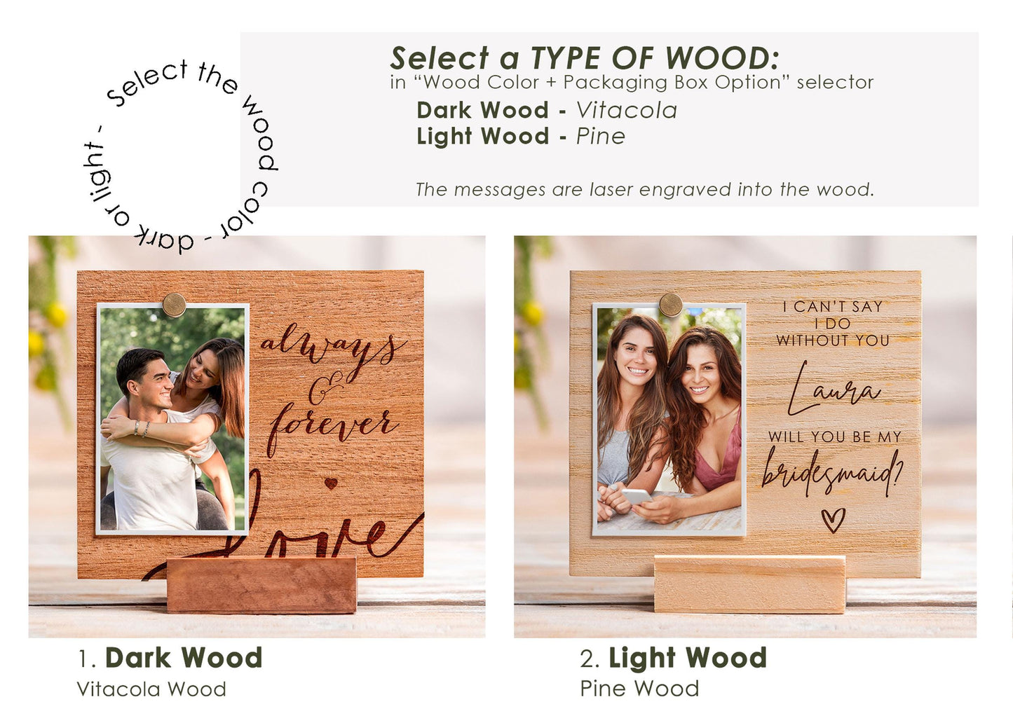 Valentines Day Gift For Boyfriend, Pokemon Wood Photo, Engraved Cards, Box, Frames for Special Moments, I choose you